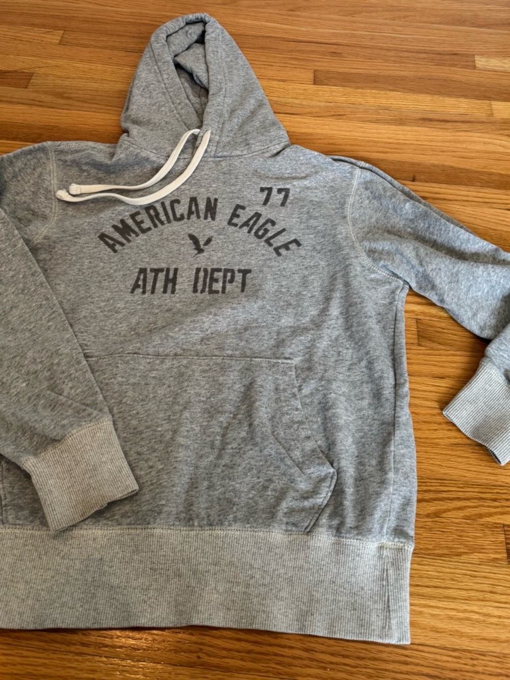 American Eagle Outfitters Gray Crewneck Sweatshirt with ATH DEPT Graphic